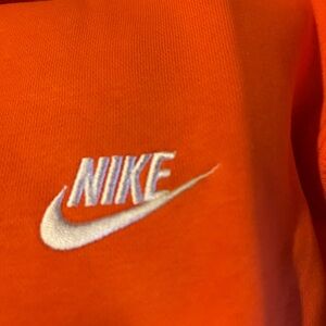 Nike Vibrant Orange Hoodie with White Nike Logo- NWT